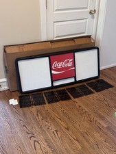 Vintage 50”x20” NOS COCA-COLA Retro Menu Board Sign Original W/ Letters Numbers picture