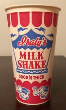 Vintage Isaly's Milk Shake Wax Cardboard Cup 20 oz. Good 'N Thick picture