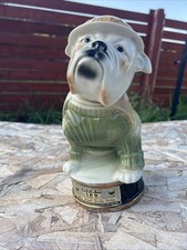 Vintage Jim Beam Bourbon Devil Dogs USMC Bulldog Dog Mascot 1979 Decanter picture