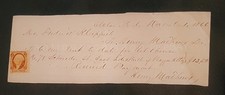 1866 antique FREDERICK KLEPPISCH baltimore md RECEIPT REVENUE STAMP mathews picture