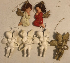 Christmas Angel Cherubim Ornaments Holiday Decor LOT of 6 picture