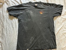 Hard Rock Cafe  Paris  Glitter Dragon Vintage frayed Tee Sun fade  hole XL picture