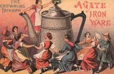 1880s-90s The Crowning Triumph A Gate Ironware Fletcher & Flint VT Trade Card picture