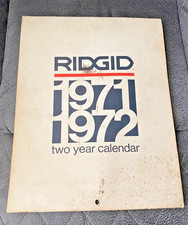 Vintage RIDGID Tool 1971-1972 SWIMSUIT wall CALENDAR Pin-Up 2-Year 71 72 Rigid picture