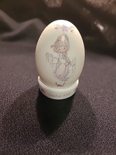 Precious Moments Egg ~ Easter 1991 ~ Enesco  with Stand picture