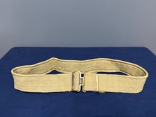 British Army Webbing Belt Original 37 Pattern with Brass Buckles picture