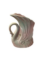 Vintage Niloak Pink Swan Clay Planter 1940's 7 1/2” X 4 1/4” X 5 1/2” picture