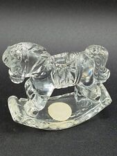 Vtg Princess House Lead Crystal “Randy The Rocking Horse” & Birthstone Bear picture