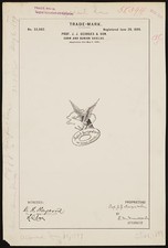 Photo:Prof J J Georges Son 1899 Trade Mark Corn Bunion Shields Trademark picture