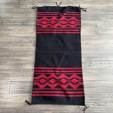 Navajo Traditional Dress Biil Vintage Wool Woven Rug VTG 21.5”x47.5” Traditional picture