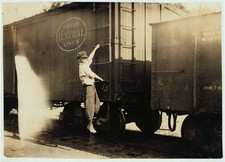 Mountain Grove Missouri 1916 Boy Railroad Worker Child Labor Lewis Hine picture