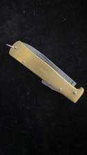 Best Made Co. Folding Knife Brass Handle Slipjoint w/ Yellow Box Full Kit  picture