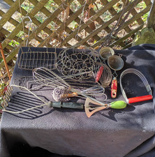 Lot of 12 Antique Twisted Wire Kitchen Utensils Egg Basket Hanging Soap Dish + picture