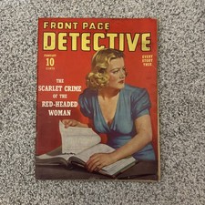 Front Page Detective Mag Feb 1940 : The Scarlett Crime of The Red-Headed Woman picture