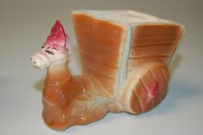 Vintage Horse & Cart Art Pottery Planter 6