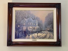 Thomas Kinkade A Holiday Gathering Christmas Cottage IX LE 2642/6950 picture