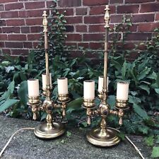 Vintage Pair Of Frederick Cooper Table Lamps, Brass, 16” x 5” picture