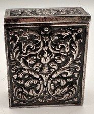 Cigarette Box Vintage Ultima Hora Palma Mallorca Silverplate  picture