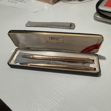 Cross 1/20 14K Gold Filled (1) Pen & (1) Pencil Working USA Made picture