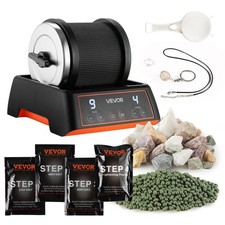VEVOR Rock Tumbler Kit 2lbs Rock Polisher with Rough Gemstones Polishing Grits picture