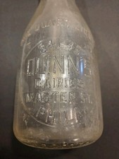 Vintage Quinn's Dairies, Master St. Philadelphia 1 Quart Glass Milk Bottle  picture