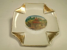 VINTAGE PLUTO SPRINGS FRENCH LICK INDIANA HAND PAINTED PORCELAIN DISH picture