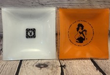Vintage Playboy Club Ashtrays Lot of 2 Bunny Orange White Cocktail Waitress USA picture