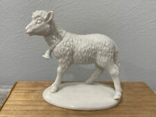 Vintage Nymphenburg Blanc de Chine Lamb w/ Bell Figurine Luise Terletzki Scherfs picture