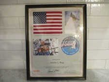 NASA SPACE SHUTTLE COLUMBIA STS-50 USML-1 FLOWN FLAG CERTIFICATE picture