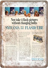 1965 Sylvania Vintage Film Camera Advertisement Retro Look Metal Sign C1717 picture