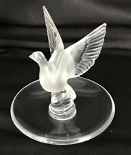 Lalique France Bird Ring / Pin Dish / Tray Crystal Glass picture