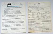 Vintage 1969 Braniff Airways Pilot Application & Qualifications Lot Set Ephemera picture