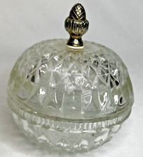 Vintage Pressed Glass Clear Trinket Candy Dish EUC picture