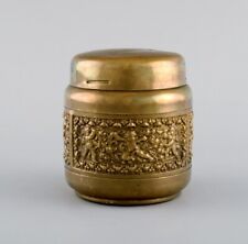 Brass cigarette container with Renaissance ornaments. Mid-20th century. picture