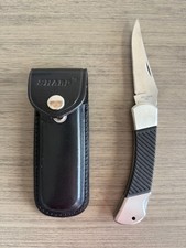 Vintage SHARP MODEL 450 Folding Knife Lockback W/Black Sheath Never Used picture