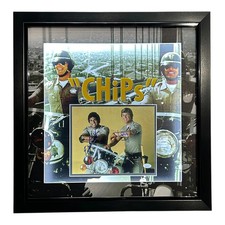 Erik Estrada and Larry Wilcox Autographed Deluxe Framed CHiPs 8x10 Photo - JSA picture