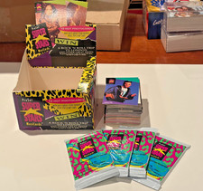 1991-92 Pro Set Super Stars Musicards LOT - Empty Box, 133 cards, 4 SEALED PACKS picture