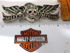 1975 Harley pin vintage HD pilot skull wings collectible motorcycle memorabilia picture