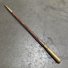 Original Pre-WWII Us Officer Trench Art Swagger Stick 1935 .50 Shell  picture