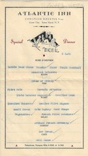 1936 Atlantic Inn Menu Grant City Staten Island NY Antique Hotel Restaurant picture