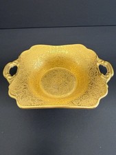 Antique Embossed Gold Lustre Handled Dish  picture