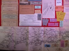 Railway Tickets Vintage + BR map LNER  ephemera PULLMAN Channel Islands BUNDLE picture