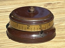 Antique 1930’s Lux Tape Measure Rotary Desk Clock—For Parts—Repair—Restore picture
