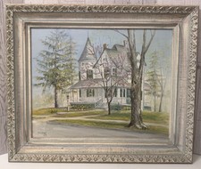 NANCY HEINDL PLEIN-AIR OIL ON CANVAS MARYLAND WILLIAM P. JACKSON HOUSE PAINTING picture