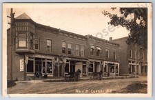 Castile, NY: RPPC Downtown Main Street vintage New York Real Photo Postcard picture