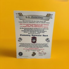 U.S.M.C. / MARINE WING HEADQUARTERS SQUADRON 2 / OUTSTANDING ACHIEVEMENT AWARD picture