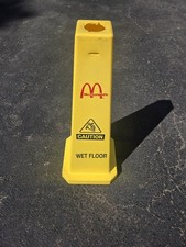 Vintage McDonald's Yellow Wet Floor Sign 26
