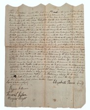 1807 antique ELIZABETH DAVIS SIMON DAVIS fairfax va LAND DEED 1801 VIRGINIA picture