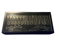 37-Piece Antique Advertising Shoe Button Hook Collection — Shadowbox picture