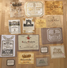 Lot Of 15 Miscellaneous champagn & Wine Labels 1920s-1980s picture